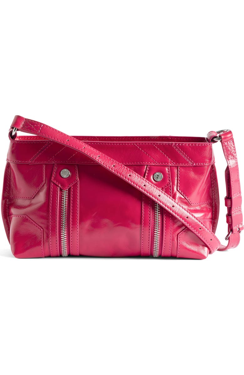 Zadig & Voltaire Sunny Mood Vintage Patent Crossbody Bag, Alternate, color, Podium