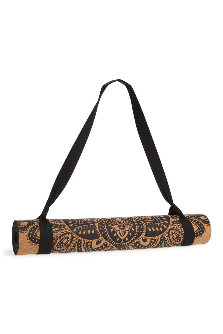Cork Yoga Mat 3.5mm, Alternate, color, MANDALA BLACK