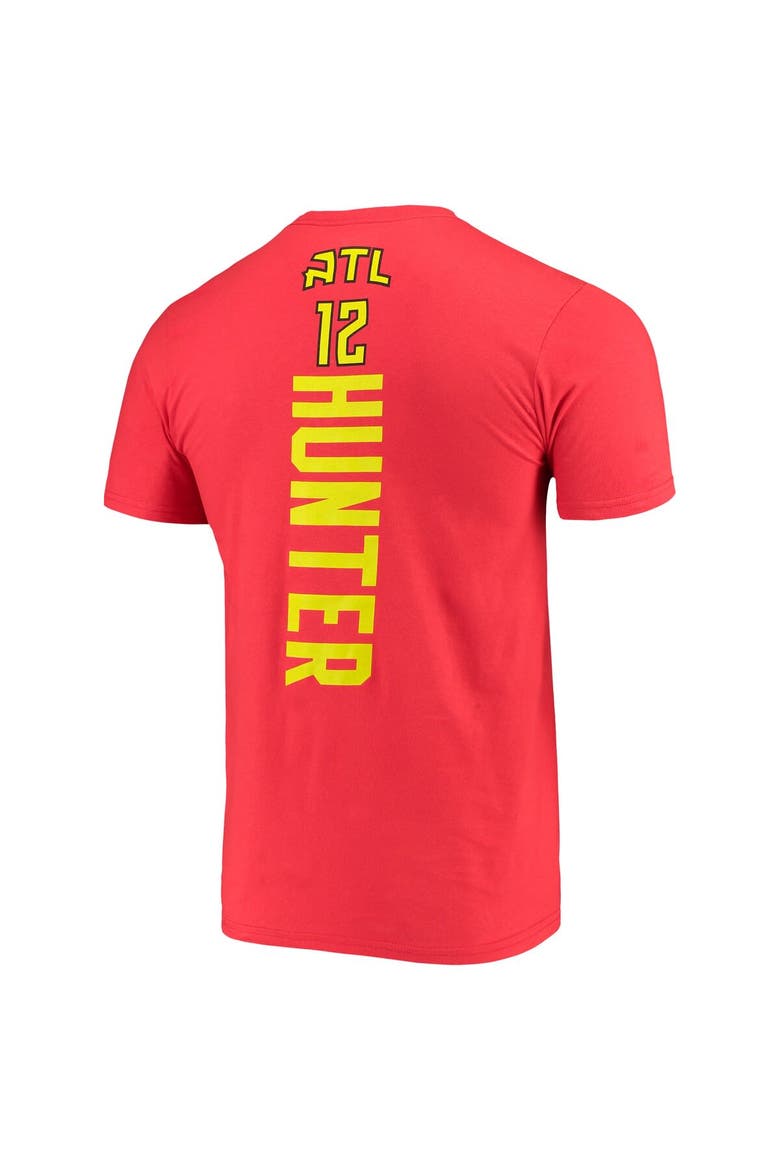 Men's Fanatics Branded De'Andre Hunter Red Atlanta Hawks Playmaker Name & Number Logo T-Shirt, Alternate, color, Red