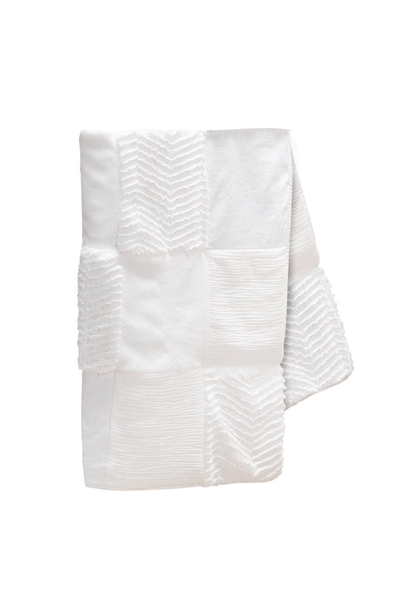 Lambs & Ivy Signature Luxury Textured Patchwork Crib/Toddler Quilt, Main, color, White