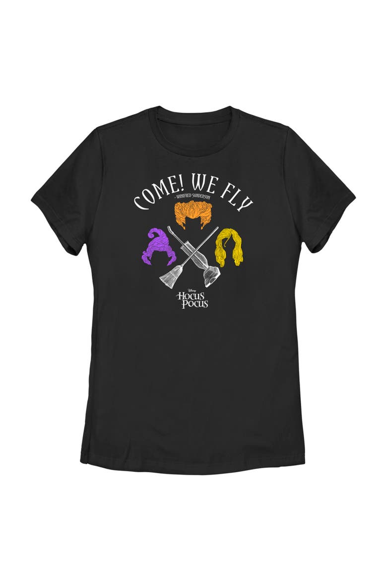 Women's Hocus Pocus Come We Fly T-Shirt, Main, color, Black