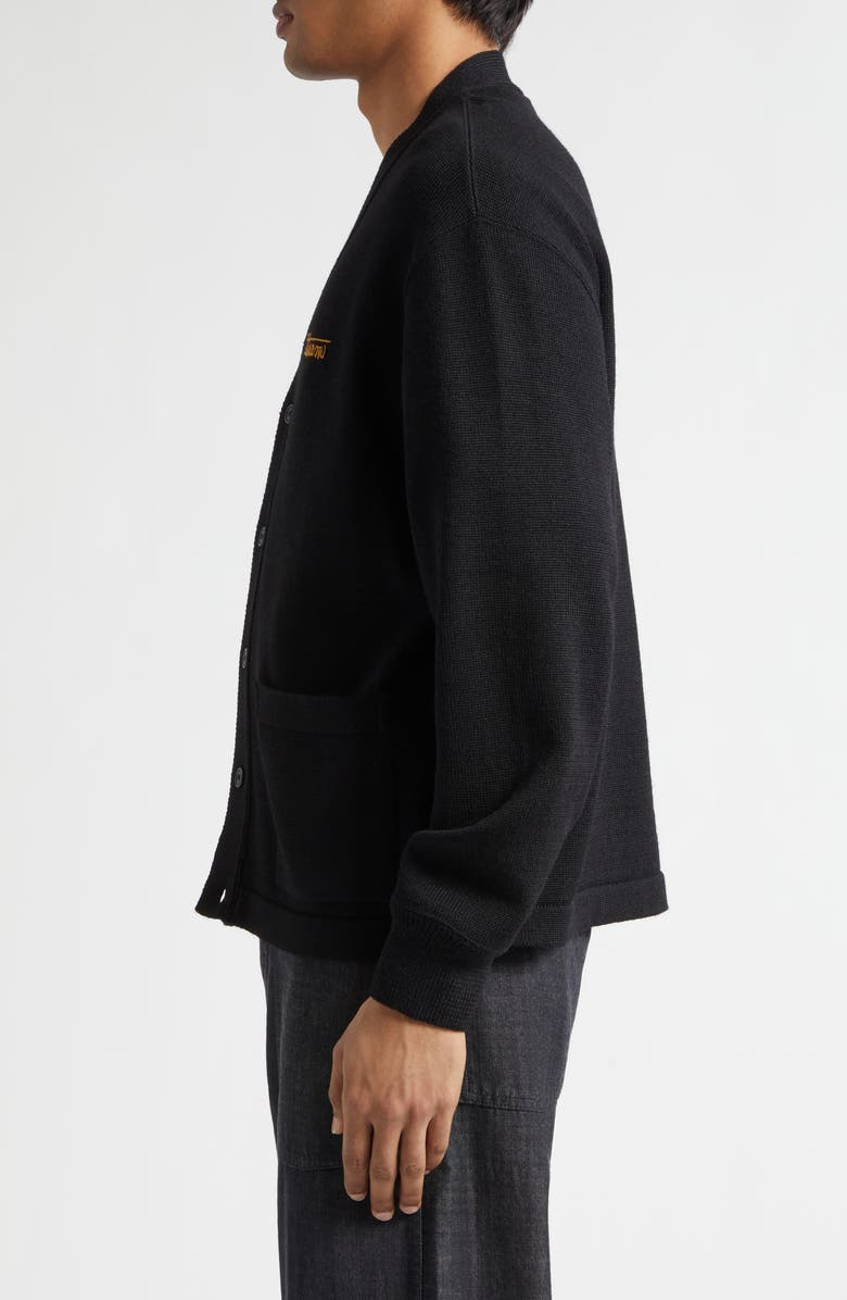 VISVIM Selmer Wool Cardigan, Alternate, color, Black
