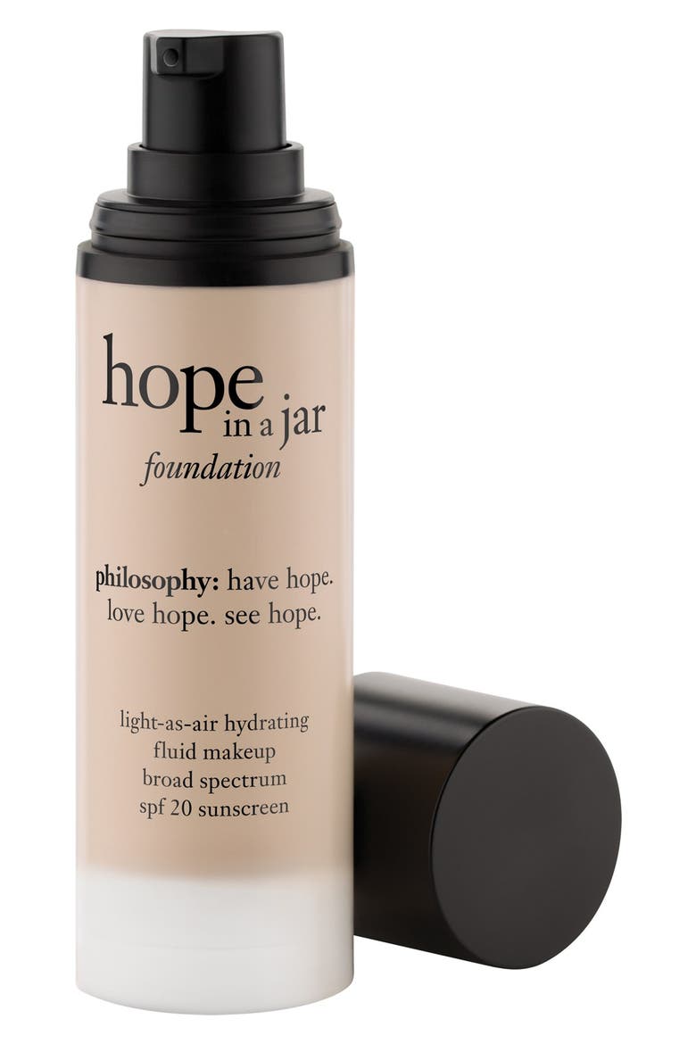 'hope in a jar' light-as-air hydrating fluid foundation SPF 20, Main, color, SHADE 3
