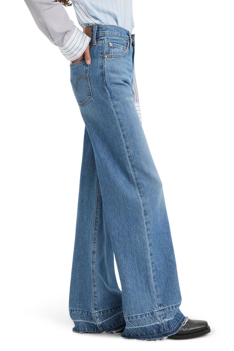 Ribcage Release Hem High Waist Wide Leg Jeans, Alternate, color, SHES A CUTIE