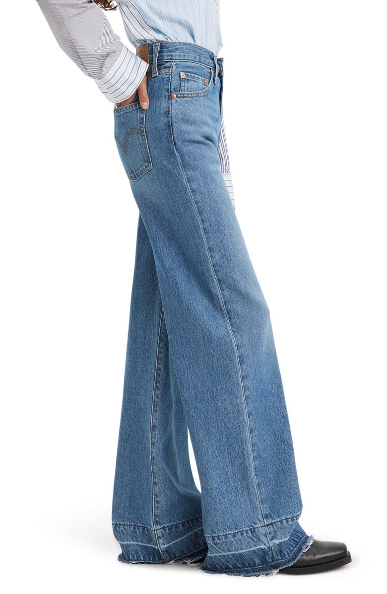 Levi's<sup>®</sup> Ribcage Release Hem High Waist Wide Leg Jeans, Alternate, color,
