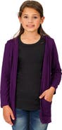 24sevenKid Open Front Long Sleeve Pocket Cardigan