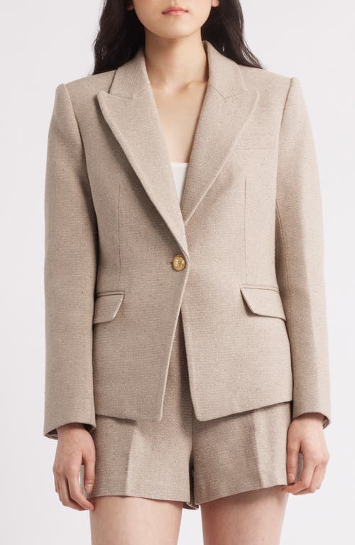 Shop Kobi Halperin Cotton Blend Blazer In Beige