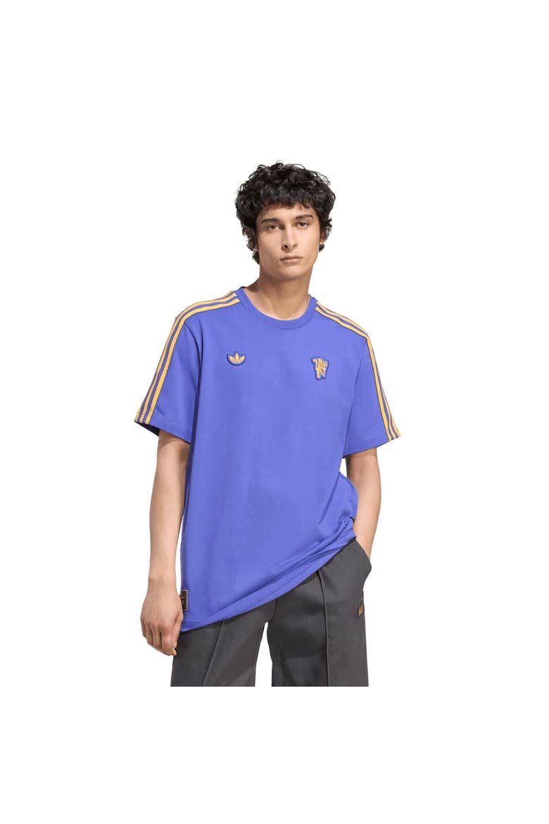 Men's adidas  Purple Manchester United Terrace Icons T-Shirt, Main, color, Purple