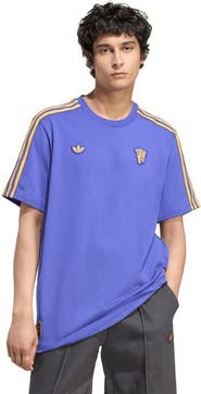 adidas Men's adidas  Purple Manchester United Terrace Icons T-Shirt