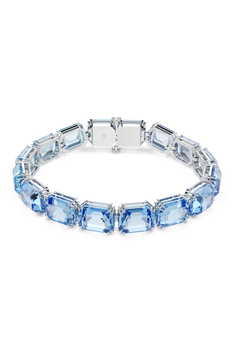 Millenia Octagon Cut Crystal Bracelet, Main, color, BLUE