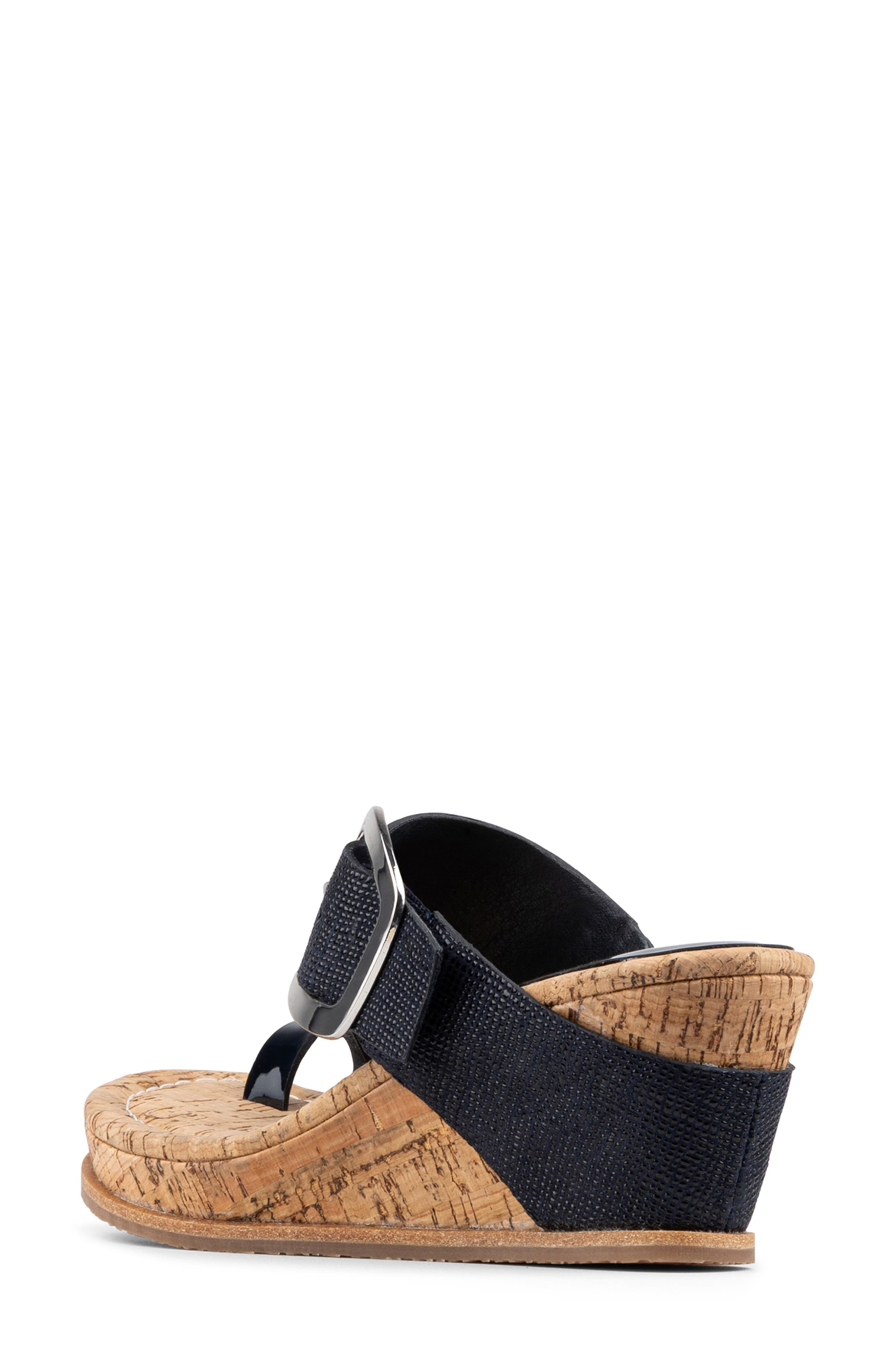 Donald Pliner Joyus Wedge Sandal, Alternate, color, Navy