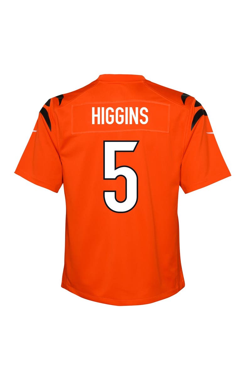 Nike Youth Nike Tee Higgins Orange Cincinnati Bengals Game Jersey, Alternate, color, 