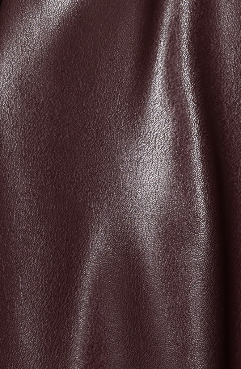 Nanushka Rosana Long Sleeve Faux Leather Shirtdress, Alternate, color,