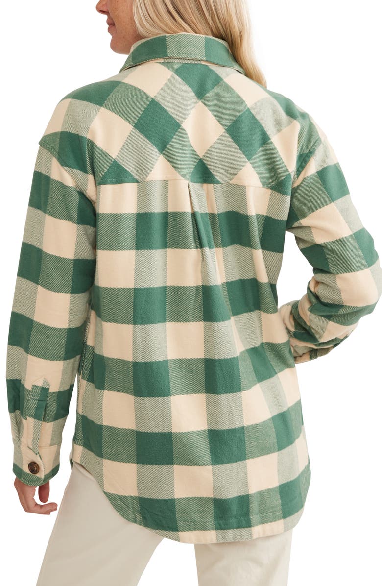 Marine Layer Bailey Check Cotton Flannel Shirt Jacket, Alternate, color, 