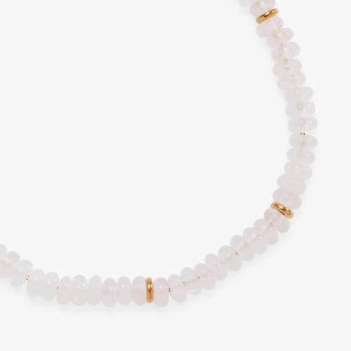 Alex And Ani Clear Quartz Semi-precious Beaded Anklet In Multi