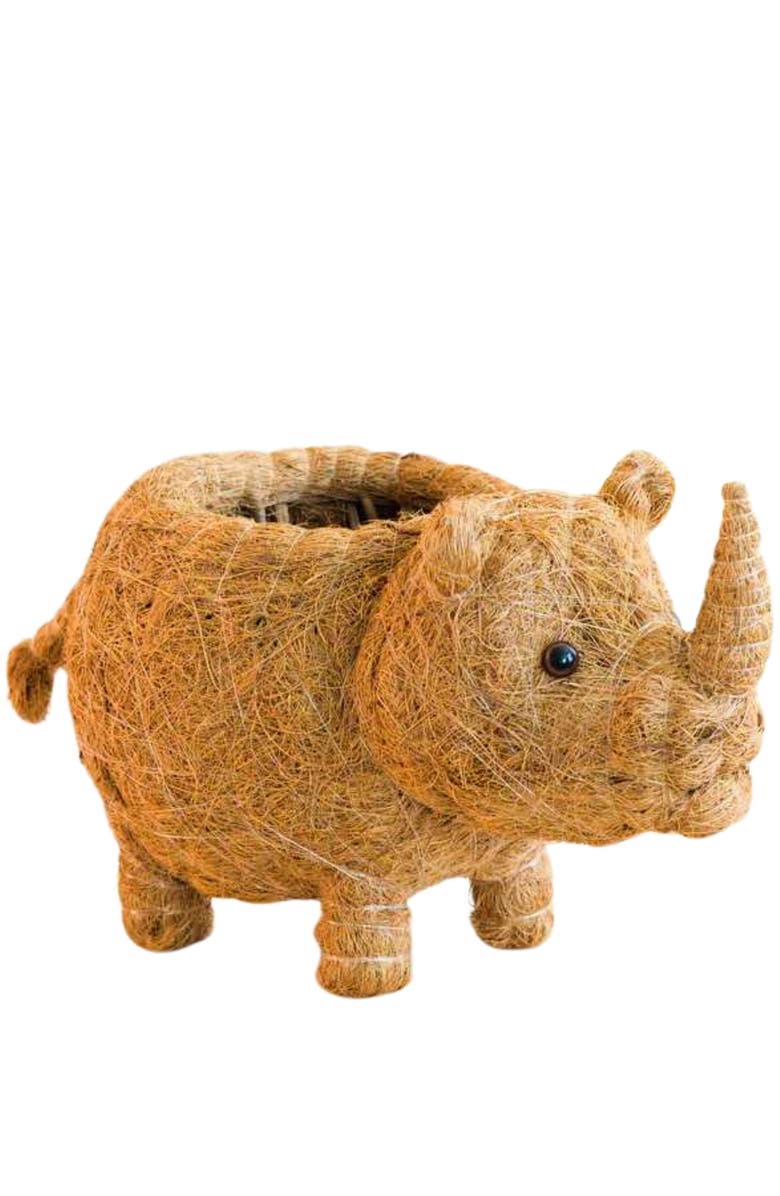 LIKHA Safari Animal Coco Coir Planters, Main, color, Natural Brown
