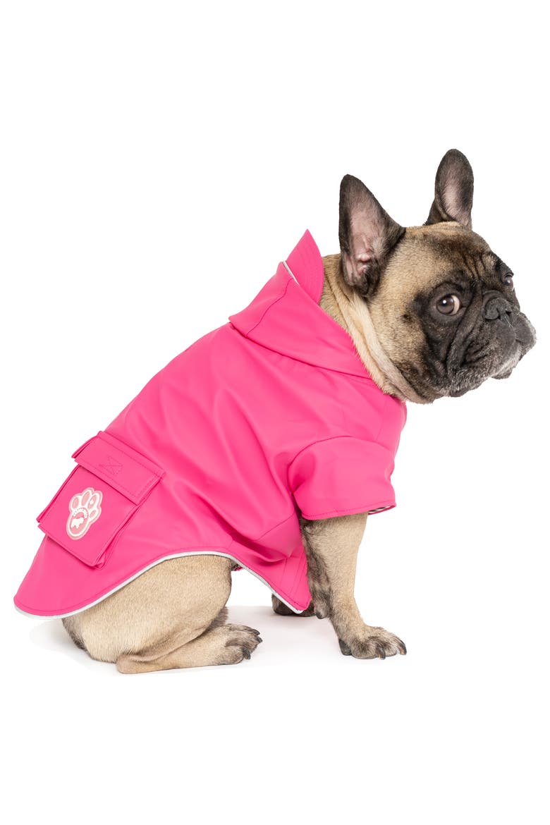 Torrential Tracker Water Resistant Dog Coat, Alternate, color, PINK