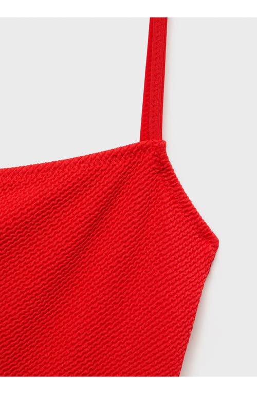 Mango Textured One-piece Swimsuit