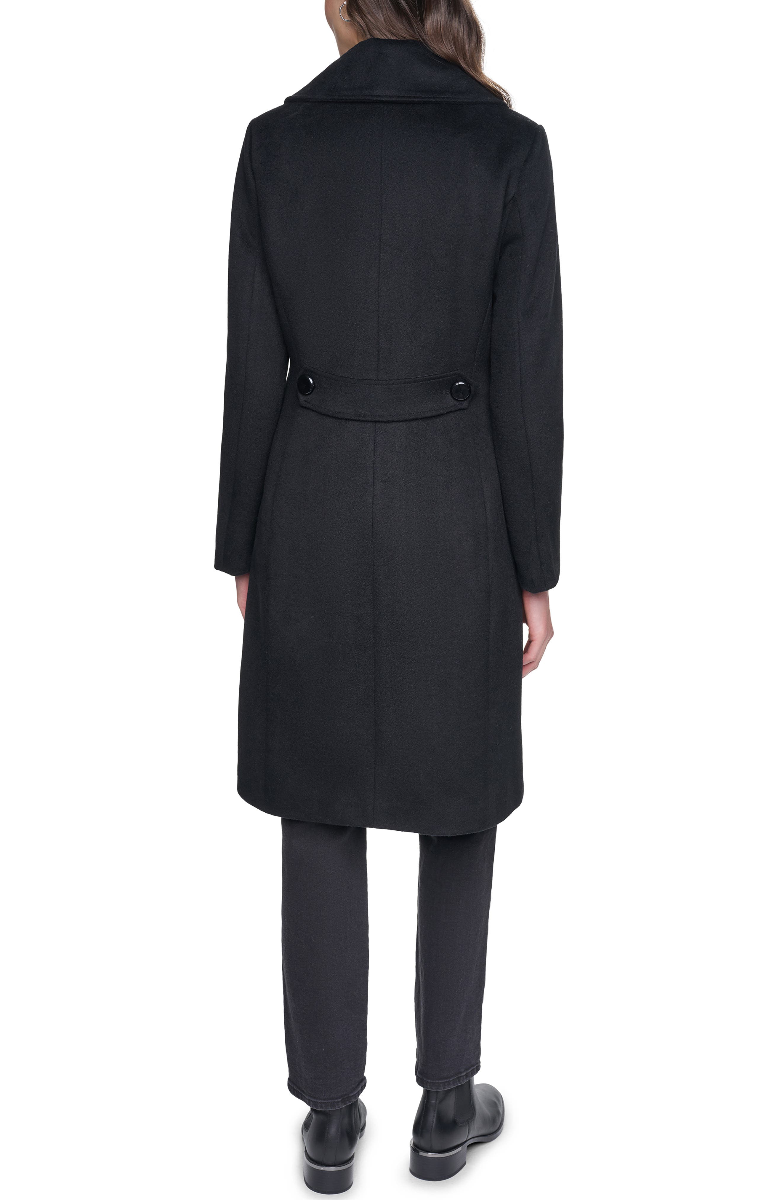Женские куртки Cole Haan Signature Oversize Collar Wool Blend Coat — фото 2