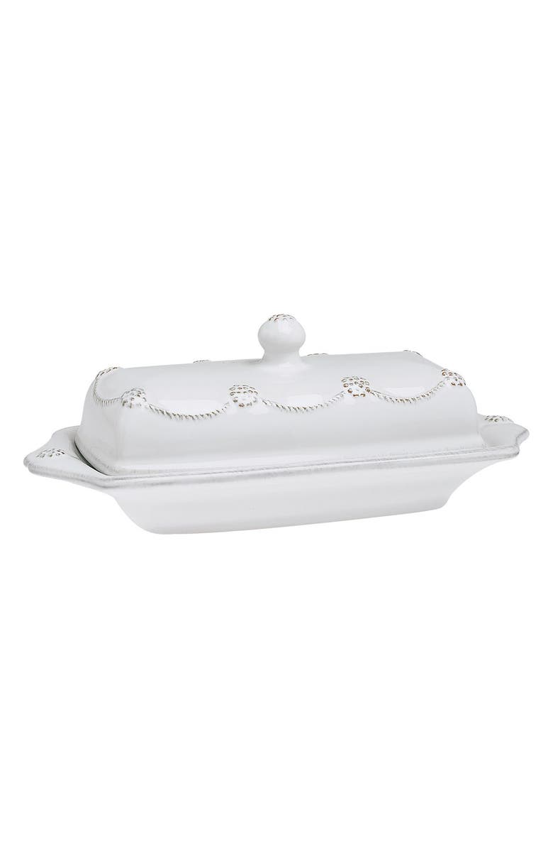 Juliska 'Berry and Thread' Ceramic Butter Dish, Main, color, Whitewash