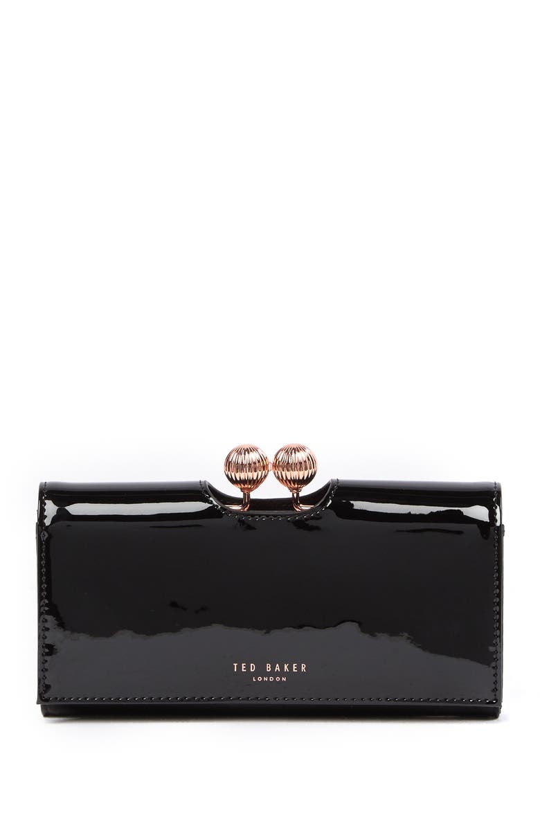 Ted Baker London Bobble Patent Leather Wallet, Alternate, color, 
