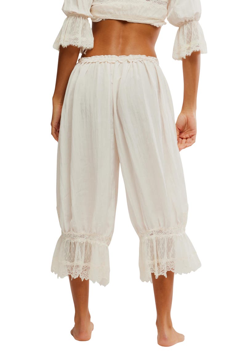 Forever Young Lace Trim Wide Leg Crop Pajama Pants, Alternate, color, WHITE ALYSSUM