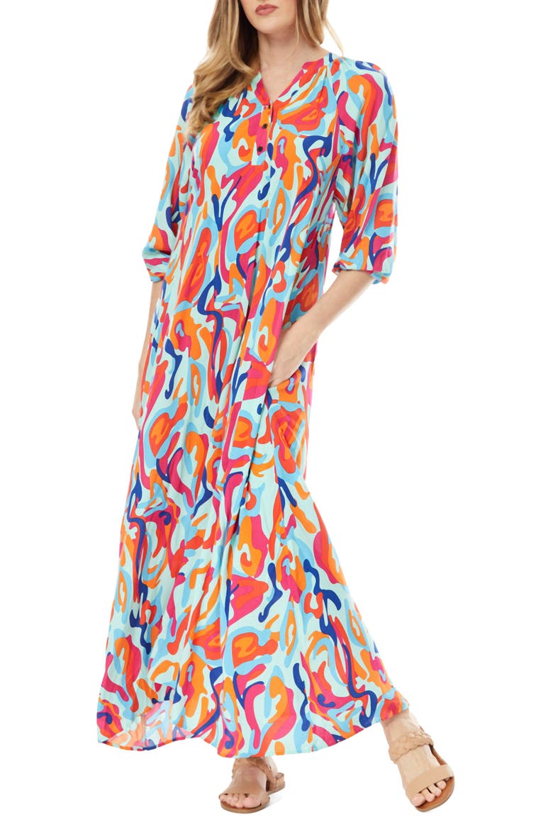 Lauren Maxi Dress, Main, color, LAVA LEOPARD