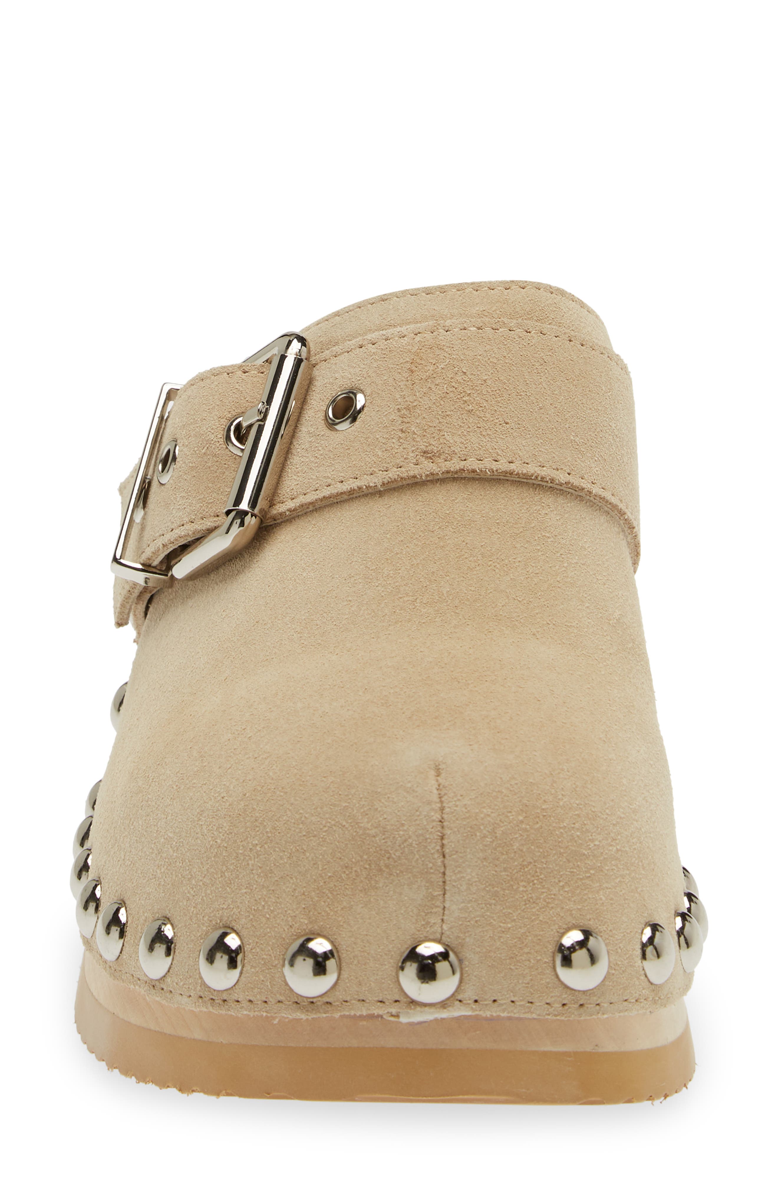 Ichlieb Buckle Clog, Alternate, color, ICE SUEDE SILVER