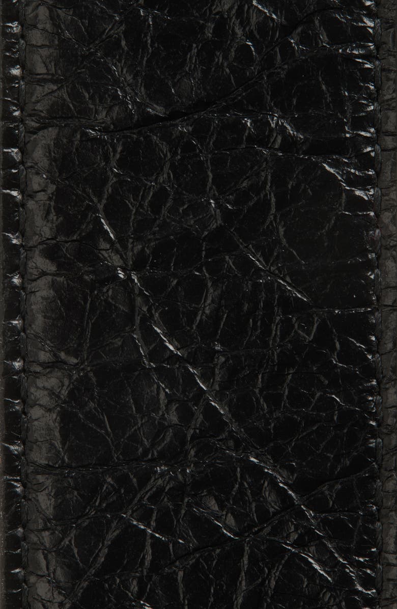 Balenciaga Monaco Chain Detailed Leather Belt, Alternate, color, 1000 Black