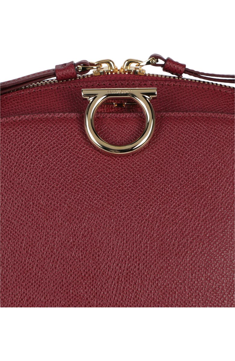 FERRAGAMO Gancini Medium Top Handle Bag, Alternate, color, Burgundy