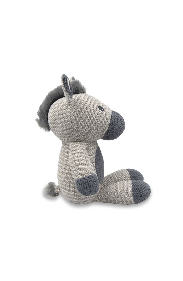 Living Textiles Whimsical Knit Toy - Zac Zebra, Alternate, color, White