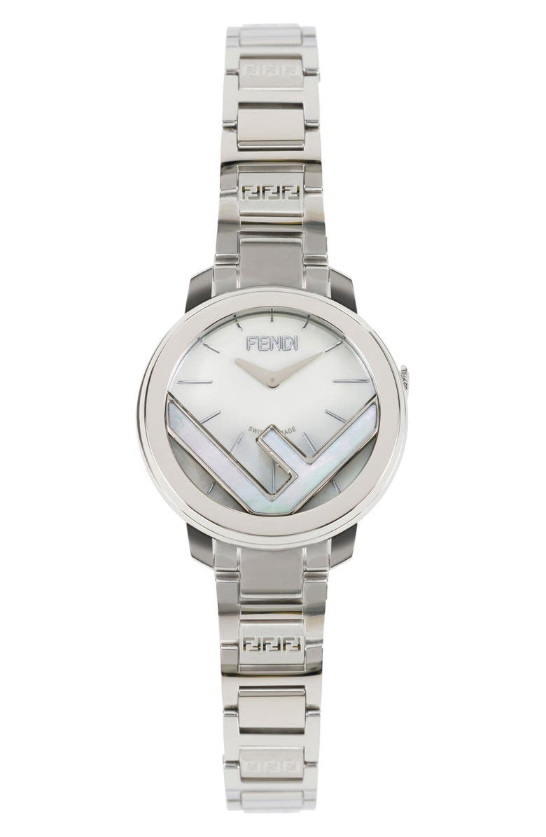 Fendi F Is Fendi Bracelet Watch, 28mm, Main, color, Ivory/ Stainless Silver