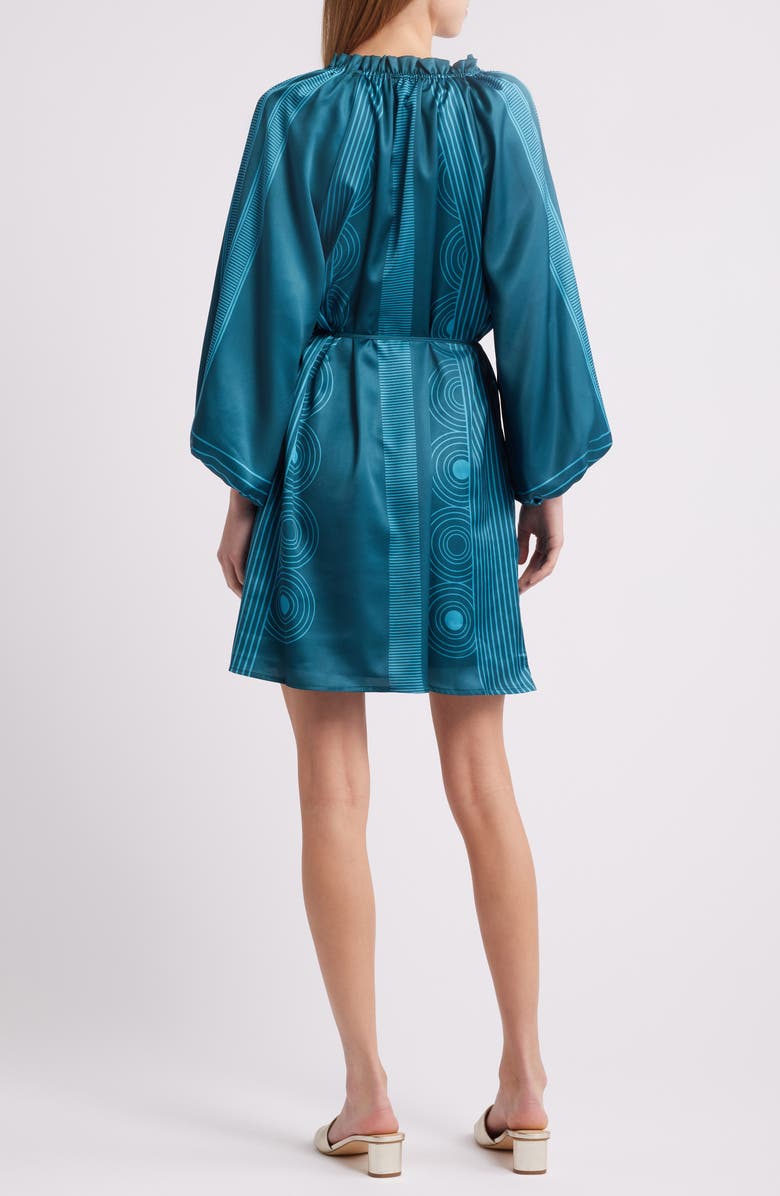 CIEBON Ritz Tie Waist Long Sleeve Dress, Alternate, color, Green Multi