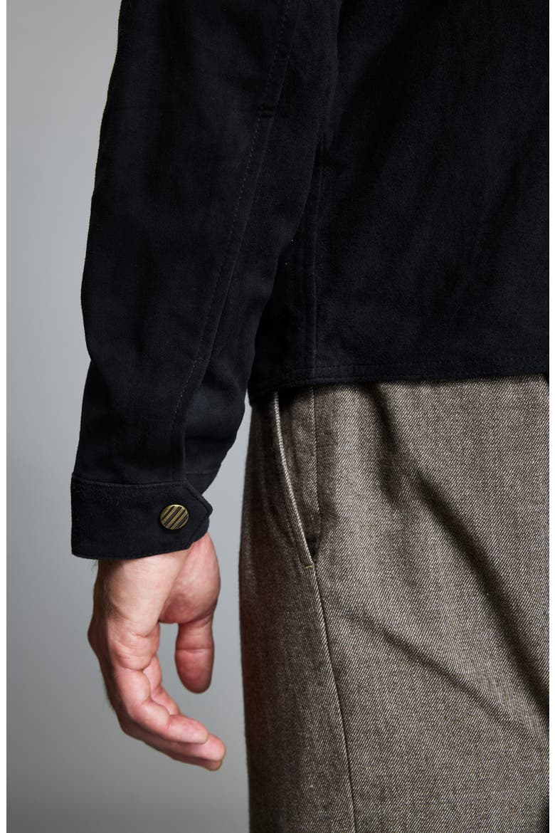 Barracuda Suede Jacket, Alternate, color, BLACK