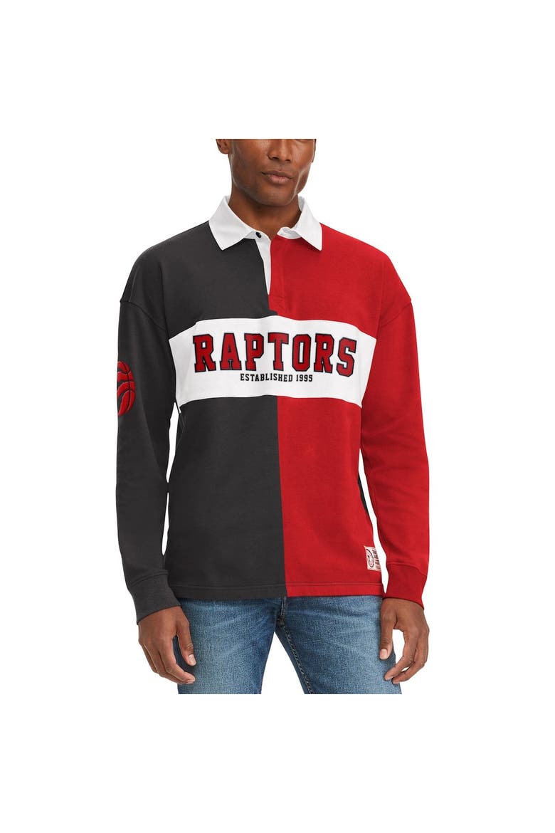 Men's Tommy Jeans Black/Red Toronto Raptors Ronnie Rugby Long Sleeve T-Shirt, Alternate, color, Black