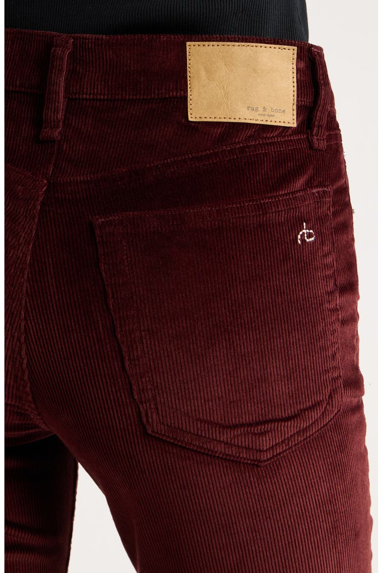 Peyton Mid Rise Bootcut Corduroy Pants, Alternate, color, DARK BURGUNDY