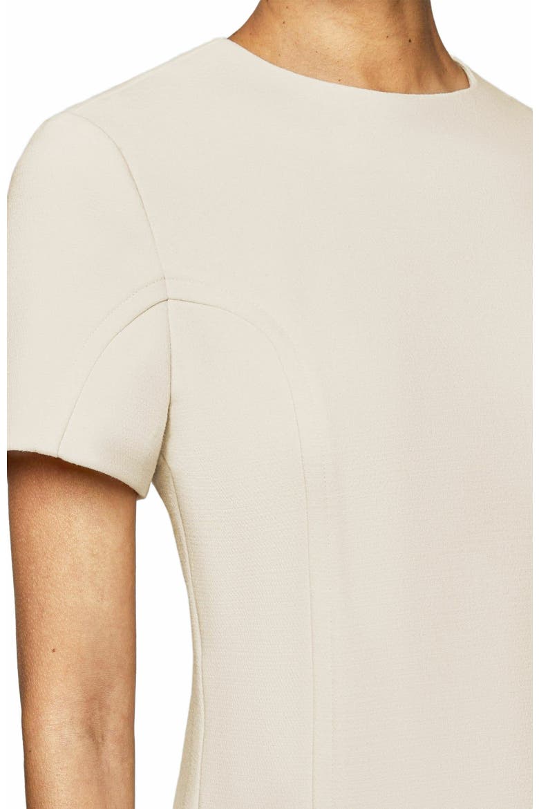 Kate Short Sleeve Shift Dress with Skirt Zippered Slit Detail, Alternate, color, DESERT SAND