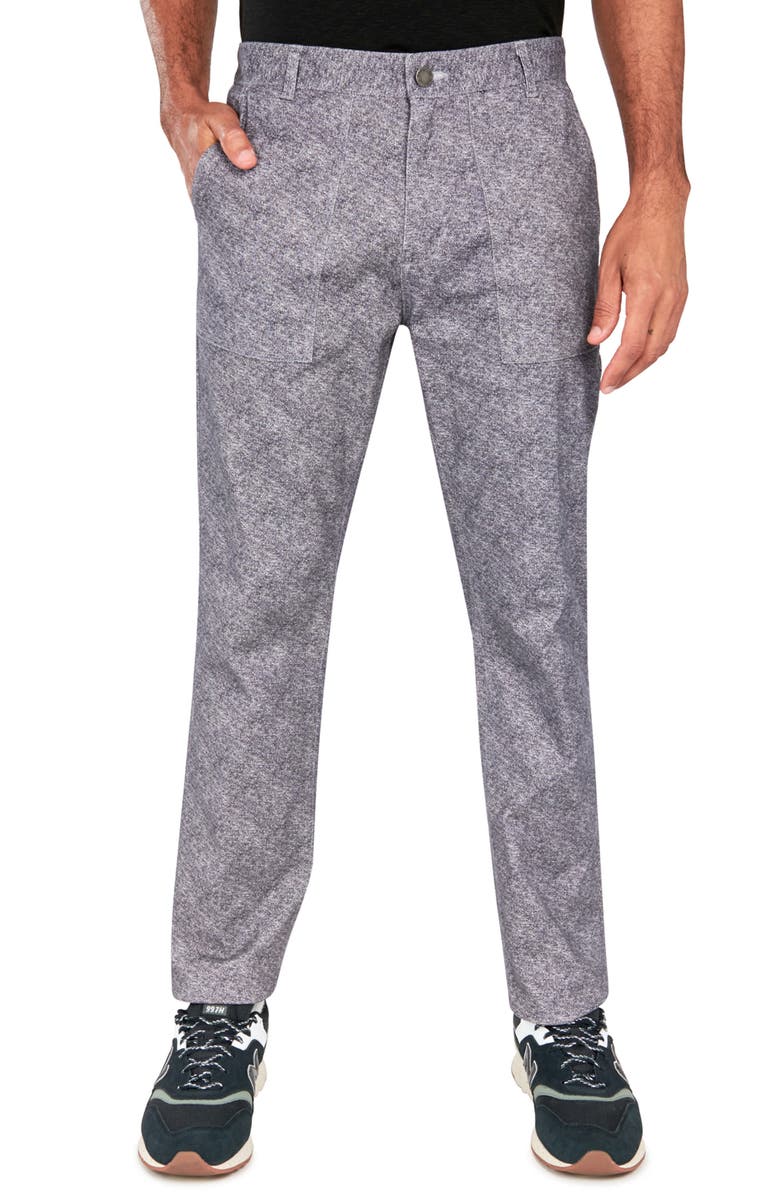 Brooklyn Brigade Marled Print Cotton Stretch 5-Pocket Pants, Main, color, Grey