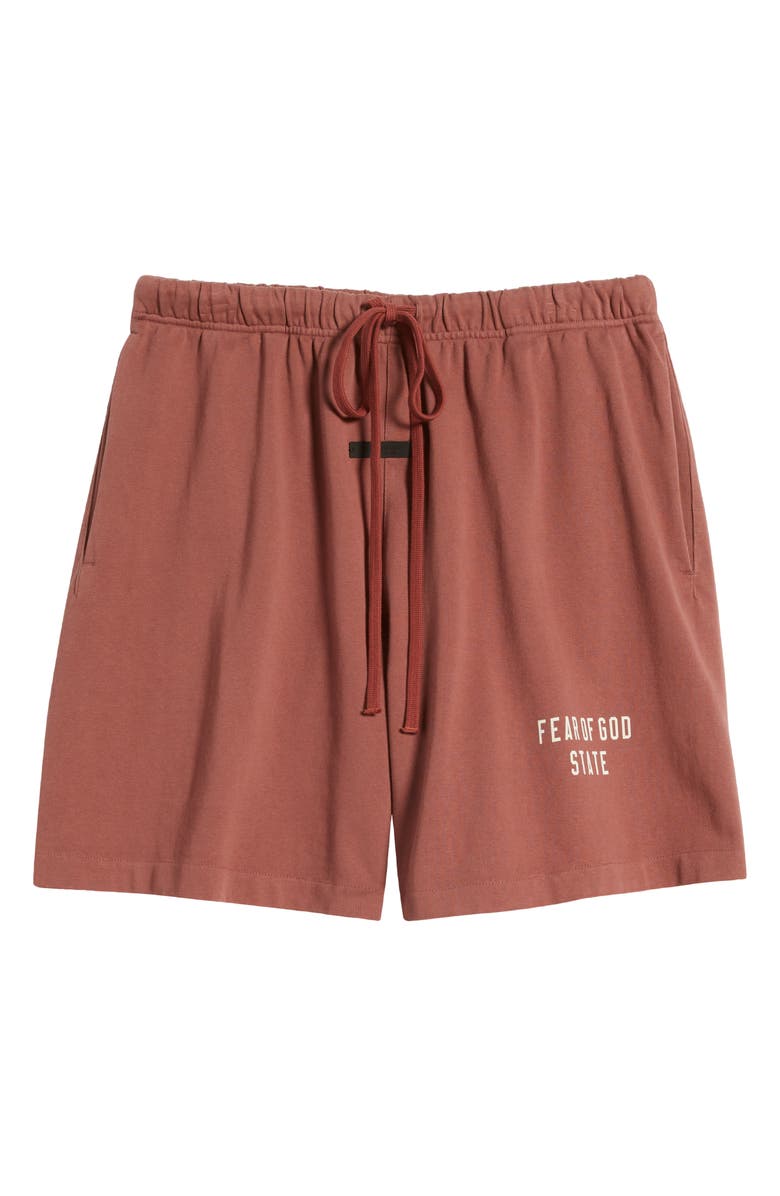 Fear of God Essentials Gender Inclusive Heavy Cotton Fleece Soccer Shorts, Alternate, color, 