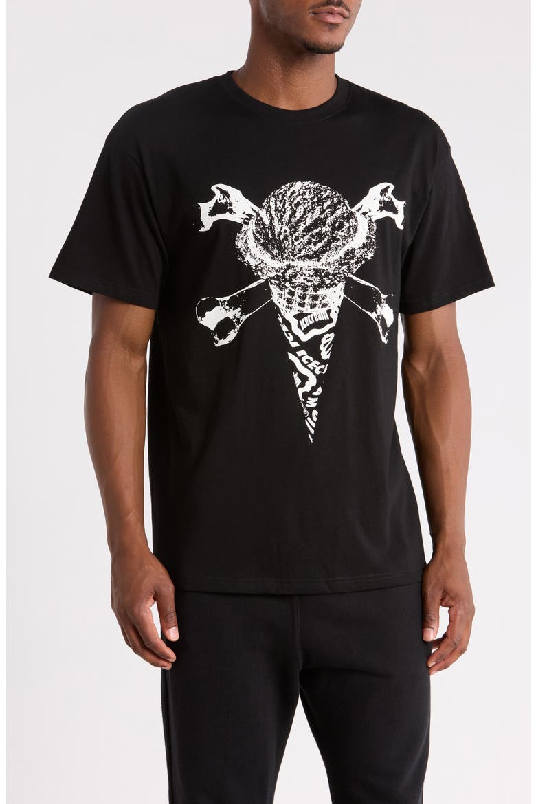 Bones Graphic T-Shirt, Main, color, BLACK