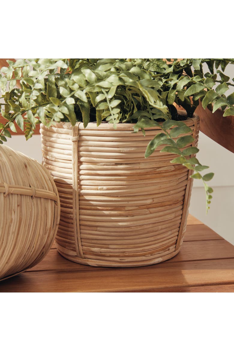 Cane Rattan Mini Round Baskets, Set Of 3, Alternate, color, Beige