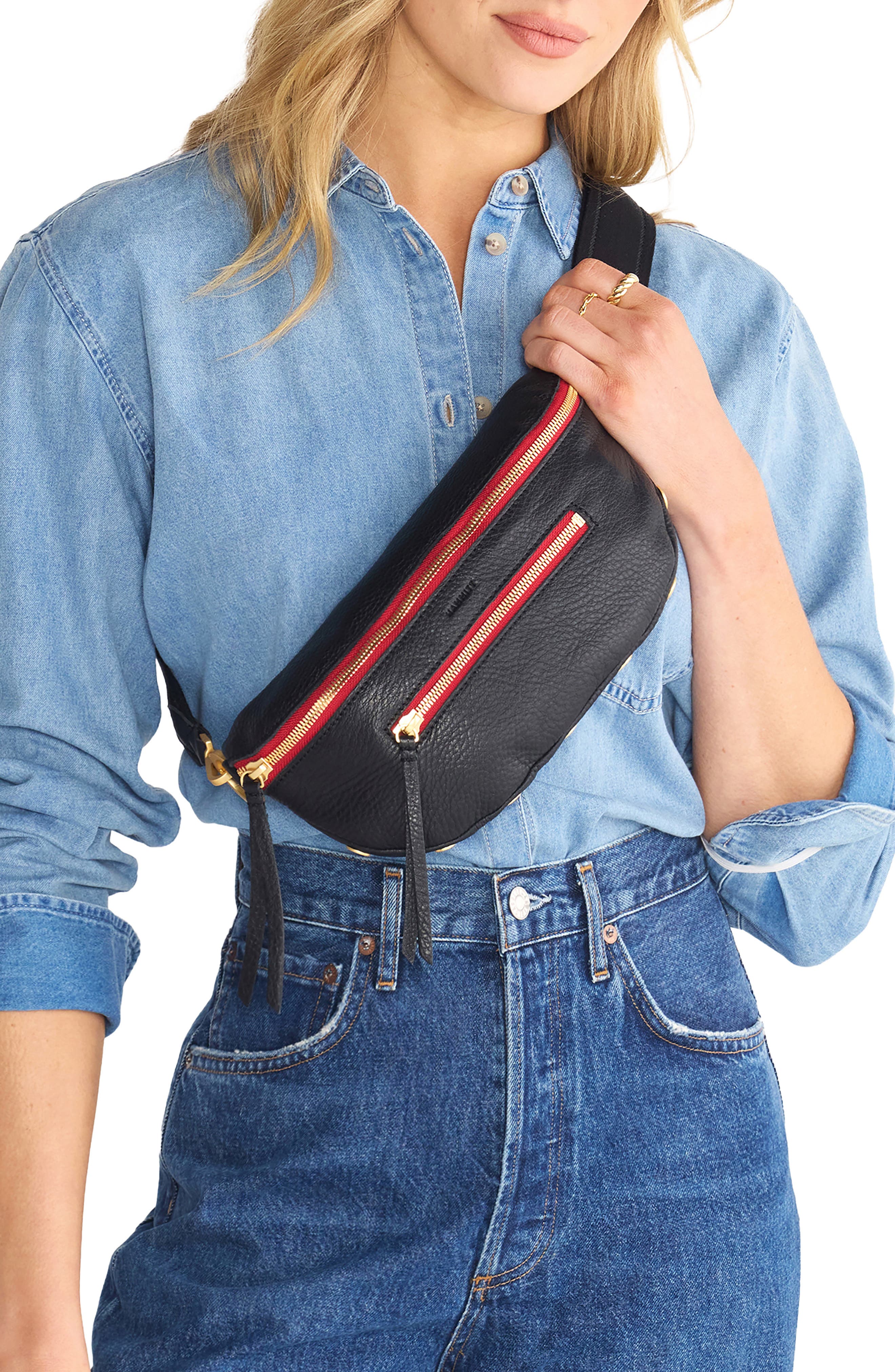 Charles Medium Crossbody Bag, Alternate, color, BLACK/ BRUSHED GOLD RED ZIP