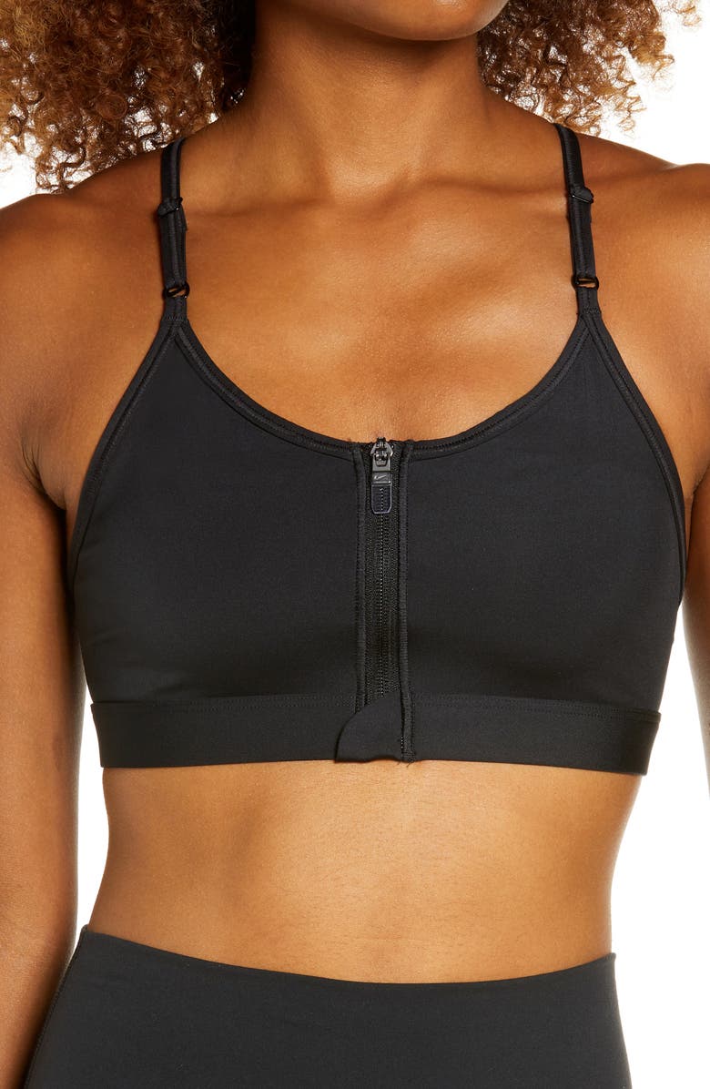 Nike Dri-FIT Indy Zip-Front Sports Bra, Main, color, 