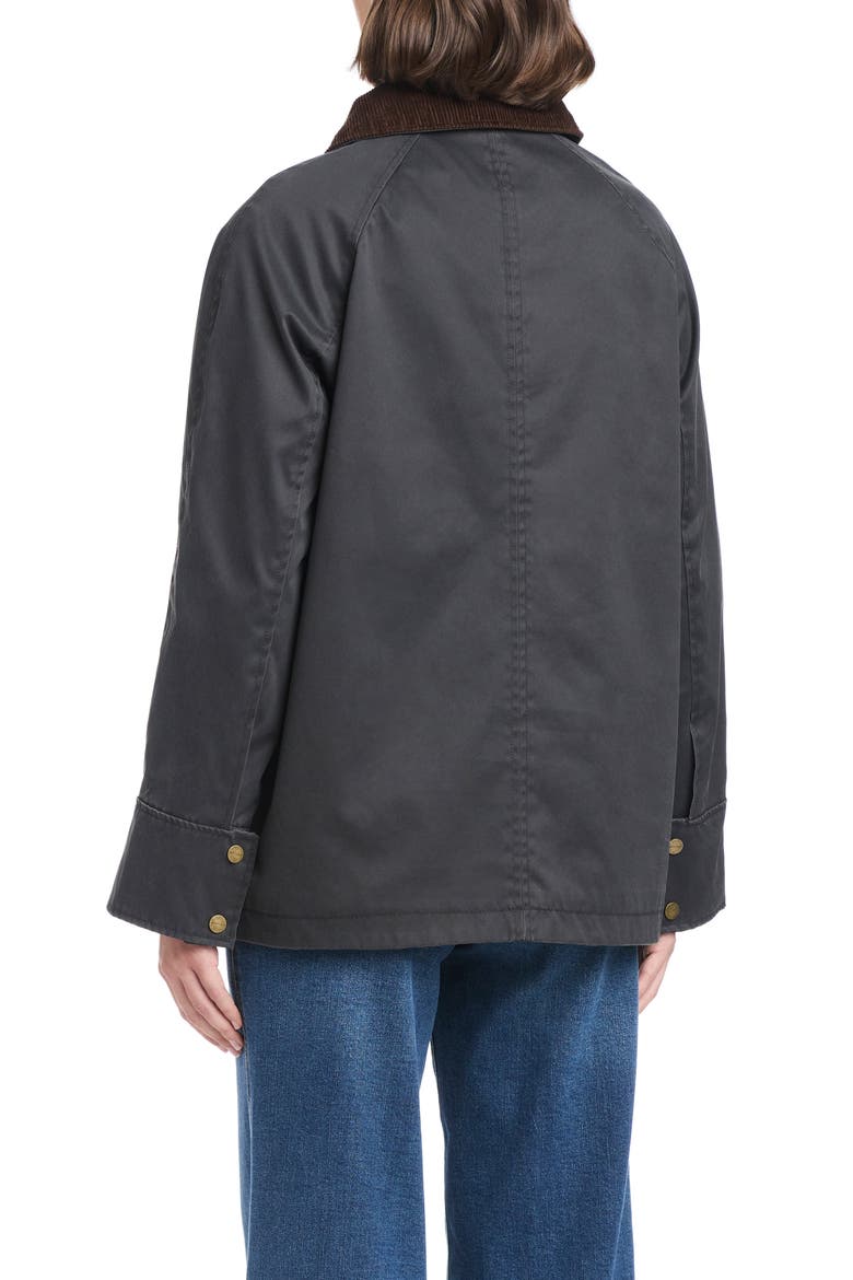 Waxed Barn Jacket, Alternate, color, BLACK