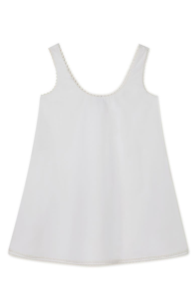 Róhe Eyelet Trim Cotton Poplin A-Line Minidress, Alternate, color, Optic White
