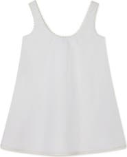 Róhe Eyelet Trim Cotton Poplin A-Line Minidress