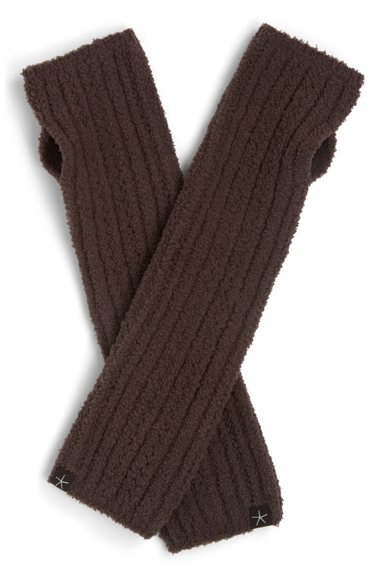 Pointelle Fingerless Gloves, Main, color, UMBER