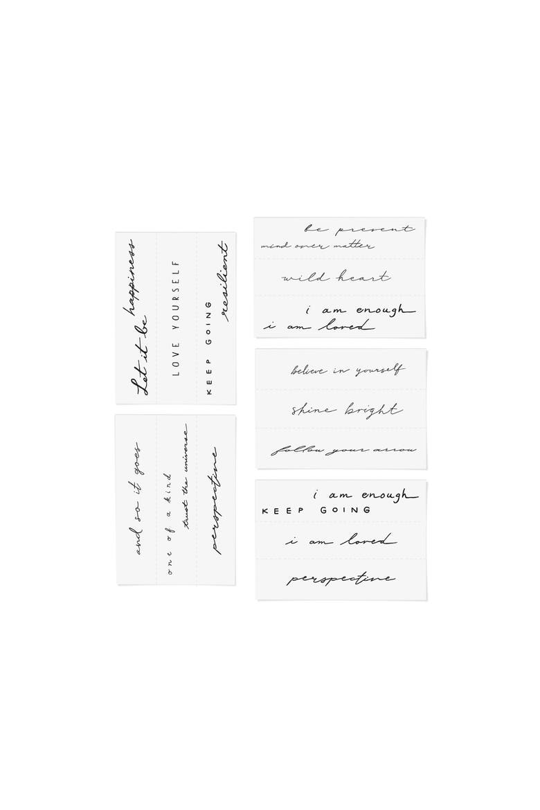 Mantra Pack Temporary Tattoos, Alternate, color, NONE
