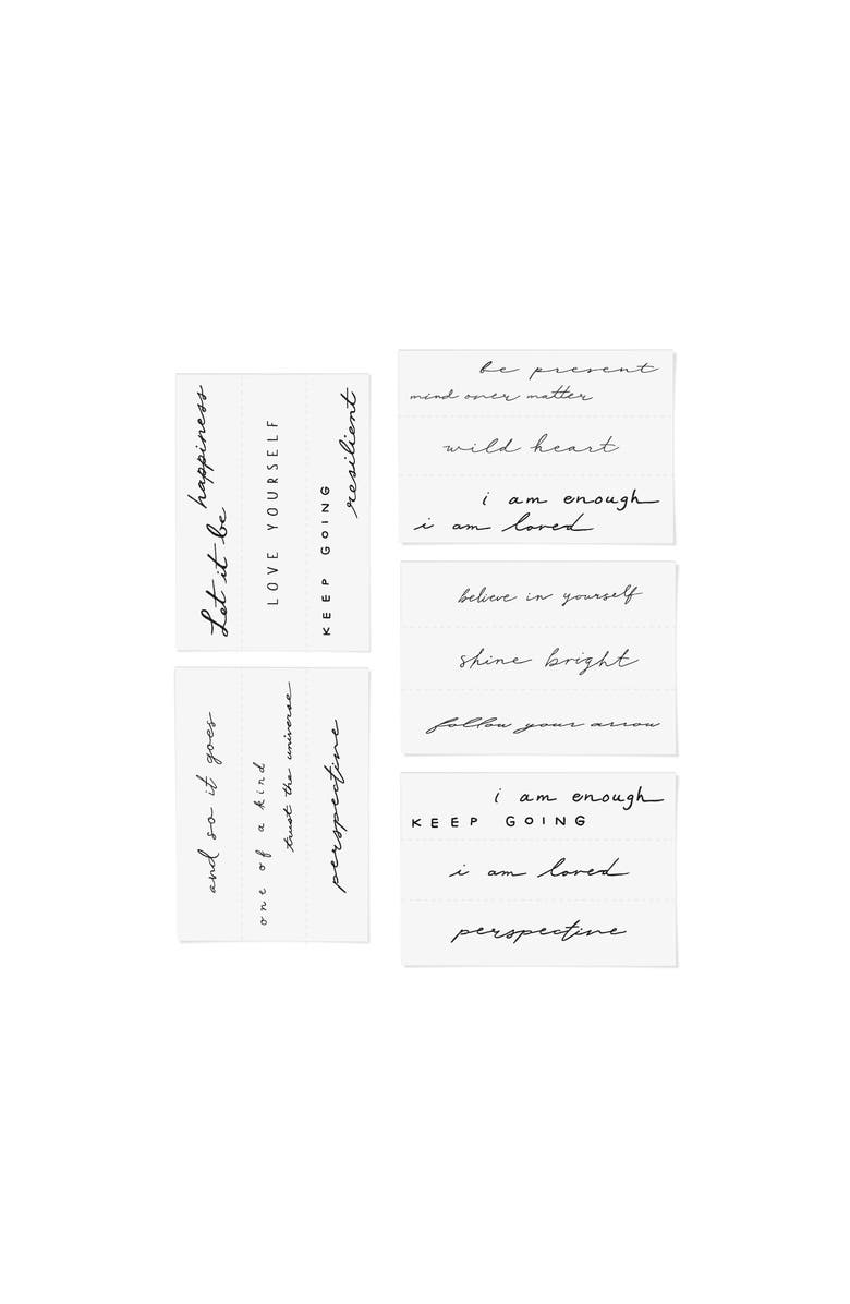 INKED by Dani Mantra Pack Temporary Tattoos, Alternate, color, 