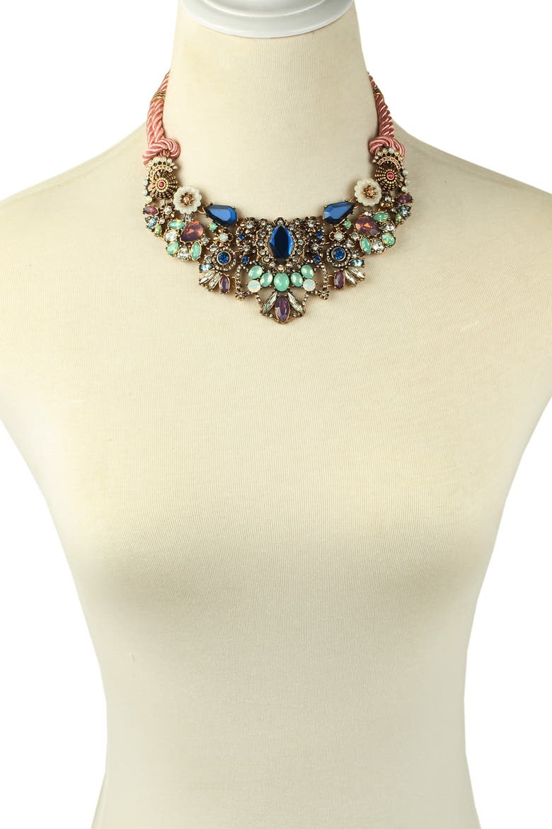 Juline Crystal Bib Necklace, Alternate, color, MULTI COLOR